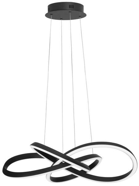 Wisząca lampa CHIAPAS LE42834 spirala salonowa LED 54W 3000K czarna
