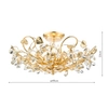 Sufitowa lampa Audley AUD5435-EH Dar Lighting glamour kryształy liście złota