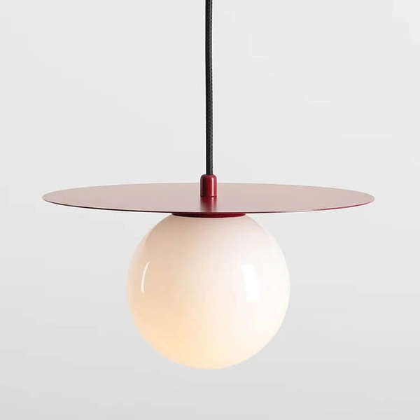Lampa wisząca kula Loop 1125G15_S Aldex do salonu czerwona biała