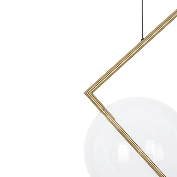 Kulista lampa wisząca Echo MSE1501100166 Moosee LED 3W 3000K szklana złota