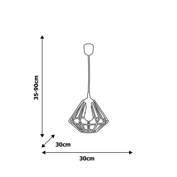 LAMPA wisząca COLIN MLP4789 Milagro metalowa OPRAWA druciana klatka ZWIS industrialny czarny