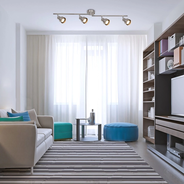 Natynkowa lampa Blake 3186 reflektorki chromowane na listwie do kuchni