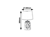 Lampa stołowa Sonal 4548 z ceramiczną podstawą biała srebrna
