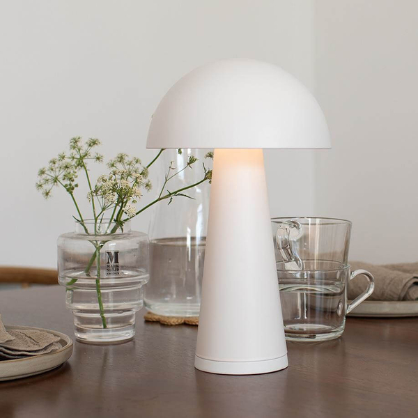 Lampka stojąca grzybek Fungi 108656 Markslojd IP44 metalowy biały
