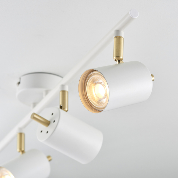 Lampa sufitowa Gull 59933 Endon spot do jadalni na listwie biały