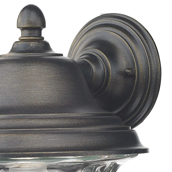 Zewnętrzna lampa elewacyjna Aldgate ALD1635 szklana do ogrodu IP44 czarny