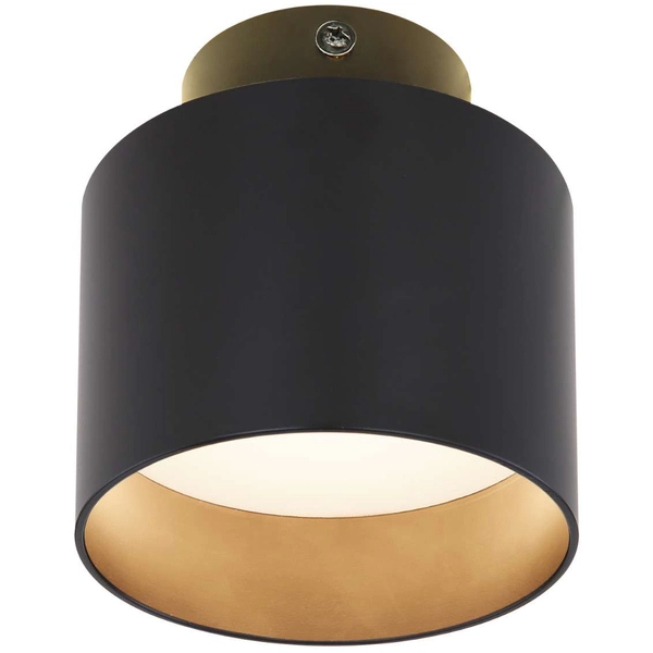 LAMPA sufitowa JENNY 12015B Globo metalowa OPRAWA tuba LED 8W + 4W 3000K 4000K spot czarny