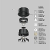 Oprawa sufitowa Wise DL057-10W3K-B LED 10W 3000K czarna
