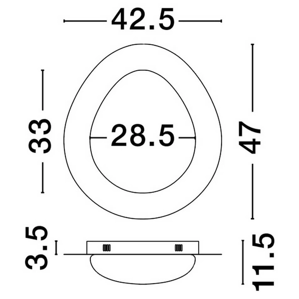 Plafon do kuchni ISIDRO LE44416 LED 21W 3000K nieregularny drewniany biały