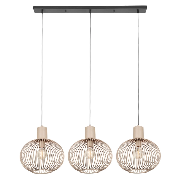 Wisząca lampa na listwie GILA 365700366 Trio bańki do salonu beżowa