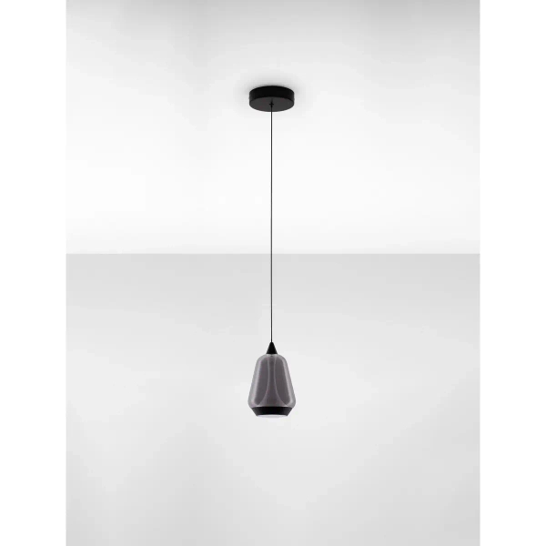 Nowoczesny żyrandol zwisający RORIZNO LE45109 LED 8W 3000K szara