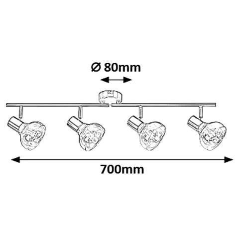 LAMPA sufitowa HOLLY 5550 Rabalux regulowana OPRAWA szklane reflektorki złote bursztynowe