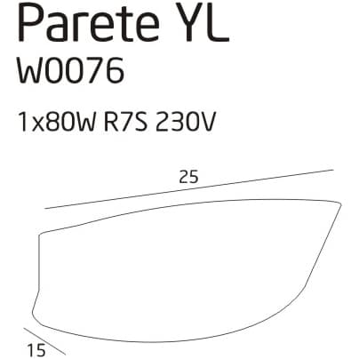 Lampa ścienna do sypialni PARETE W0076 Maxlight metal szkło żółty