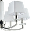 Eklektyczna lampa wisząca Dubai P06346NI-WH Cosmolight metal tkanina nikiel biała