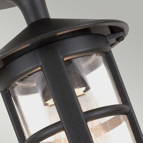 Przysufitowa lampa latarnia Hereford BL21A-BLACK Elstead IP43 przezroczysta czarna