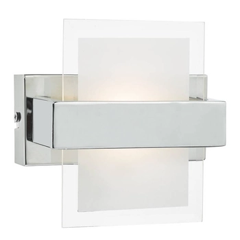 Szklana lampa ścienna Apt APT0750 LED 6W 3000K chrom przezroczysty