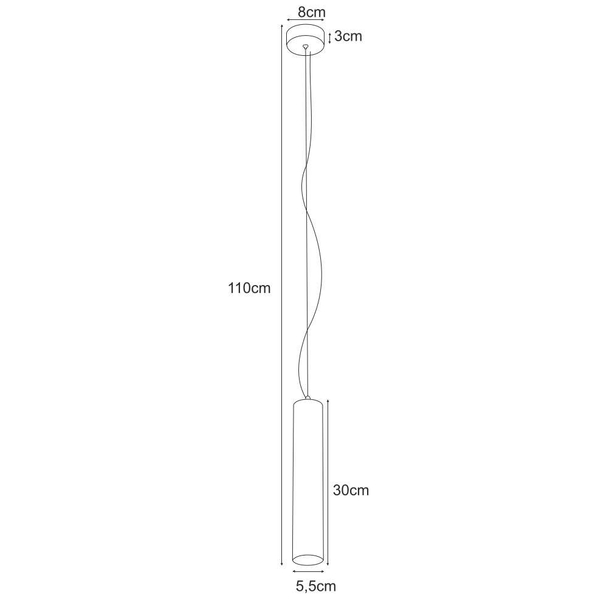 LAMPA wisząca Mile K-4417 Kaja okrągła OPRAWA metalowa tuba zwis biały