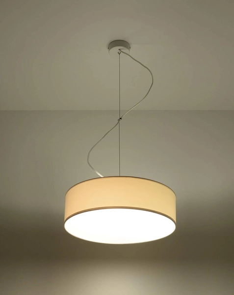 Natynkowa lampa wisząca ARENA 35 SL.0117 Sollux okrągła biała