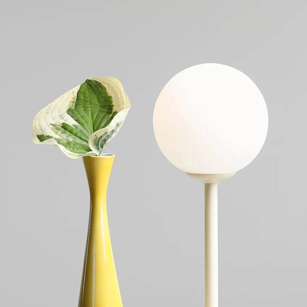 Lampka nocna kulista Pinne 1080B9 Aldex kula ball szklana kremowa