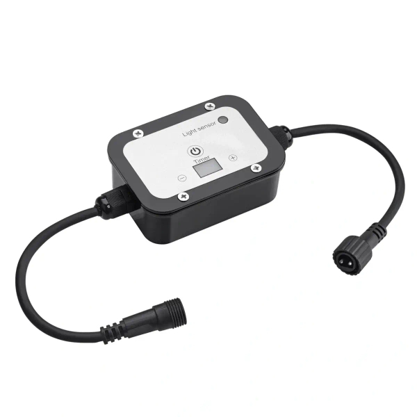 Czujnik światła Garden 106936 Markslojd IP44 timer metalowy czarny