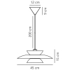 Metalowa lampa wisząca do salonu CARMEN 2213603003 czarny