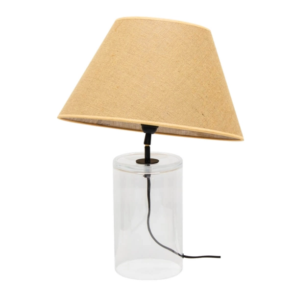 Stołowa LAMPA abażurowa VASO JUTE 779119110 Britop szklana beżowa