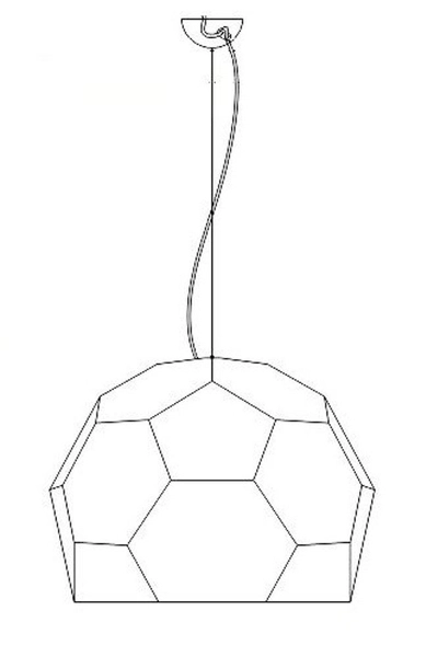 Wisząca lampa geometryczna Dome ST-4001 Step sześcian biała