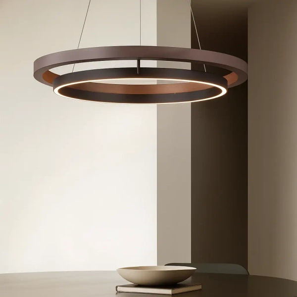 Pierścieniowa lampa wisząca Plato LWR-PLA LED 38W 3000K do salonu czarny