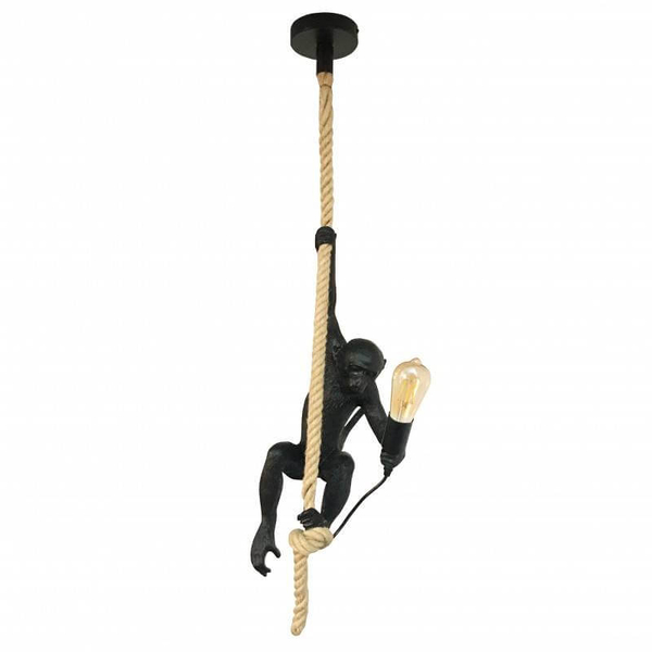 Wisząca lampa ozdobna Monkey ABR-KAR-C Abruzzo małpka do salonu czarny