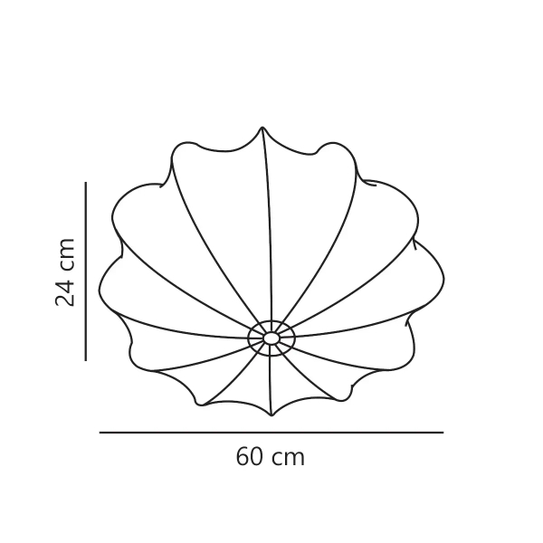 Sypialniana lampa sufitowa Aeron 2512696001 materiałowa biały