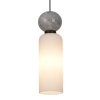 Liniowa lampa wisząca Santos PND-95331-4-BK nad wyspę szara biała czarna