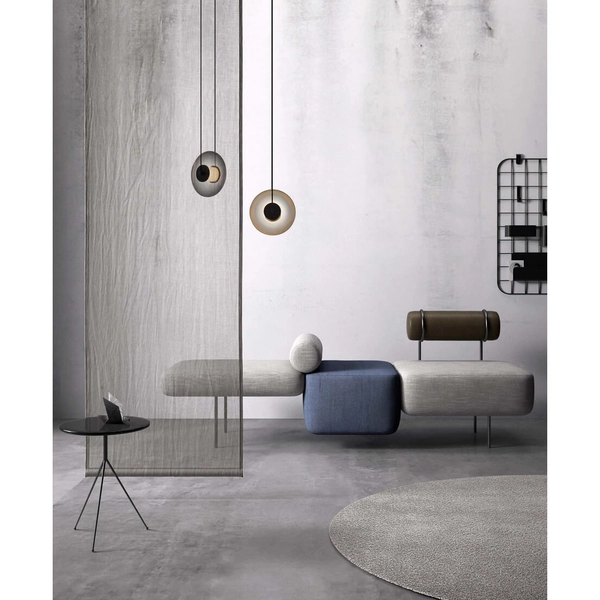 Wisząca lampa nad wyspę HUACARAJE LE44827 LED 8W 3000K okrąg przydymiona czarna