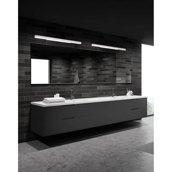 Ściemniany kinkiet podłużny LINEAR W0265 Maxlight LED 36W 4000K IP44 metal biały