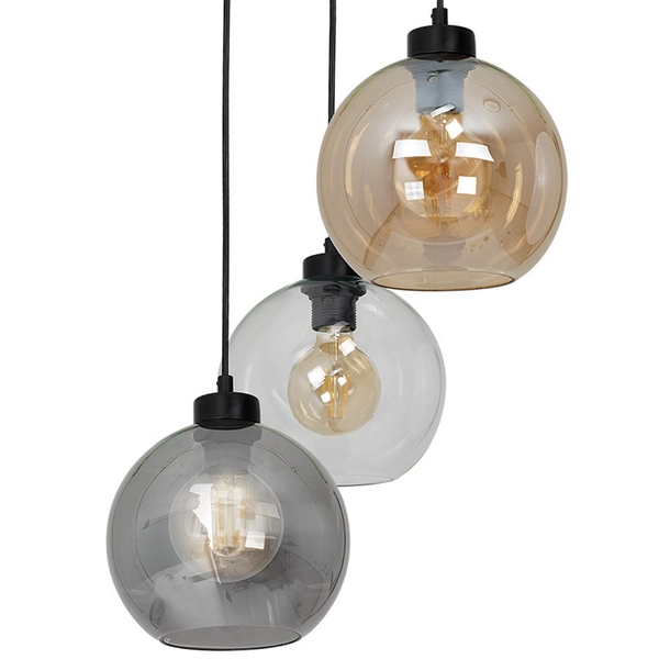 Skandynawska LAMPA wisząca SOFIA MLP6585 Milagro szklana OPRAWA loftowy ZWIS kaskada multikolor