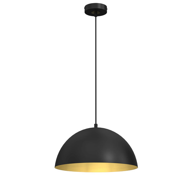 Wisząca lampa sypialniana Beta nad łóżko czarna złota