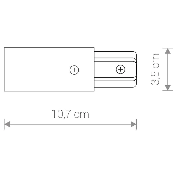 Zasilanie końcowe szynoprzewodu PROFILE POWER END CAP 9463 Nowodvorski do 1-fazowej szyny natynkowej 230V czarne