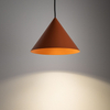 Lampa wisząca do salonu ZENITH 11490 stożek terakota