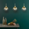Wisząca lampa nad stół Lycia LYC0335 do kuchni szklane kule złoty