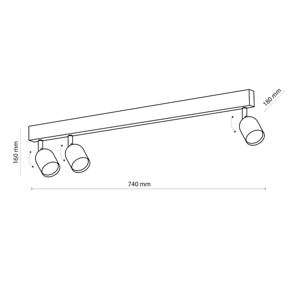 Lampa reflektor spot potrójna Top 6318 TK Lighting punktowe biała