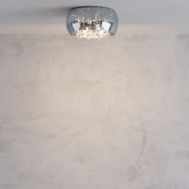 Pokojowy plafon Burn sufitowa lampa okrągła chrom crystal