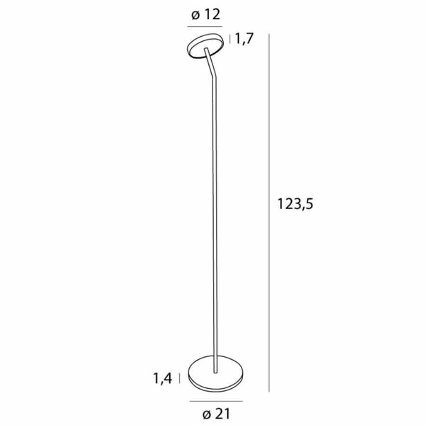 Lampa podłogowa Ibiza F0060 LED 8W 3000K do salonu czarna