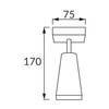 Regulowana lampa ścienna Sana 4142 Ideus punktowa czarna