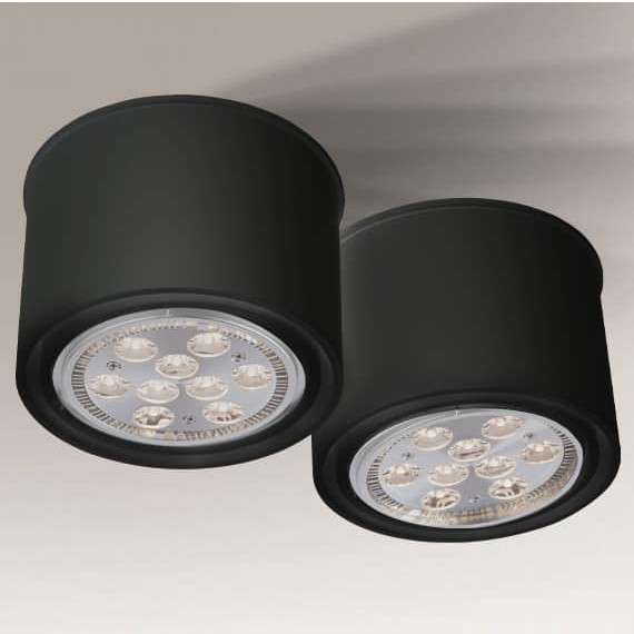 Downlight LAMPA sufitowa MIKI 1118 Shilo natynkowa OPRAWA plafon do łazienki czarny