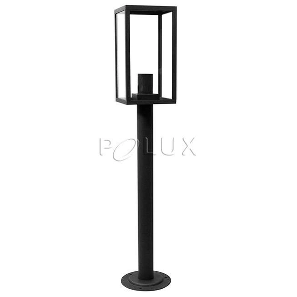 Zewnętrzna LAMPA stojąca MALMO 309204 Polux metalowa OPRAWA do ogrodu klatka outdoor IP44 grafitowa przezroczysta