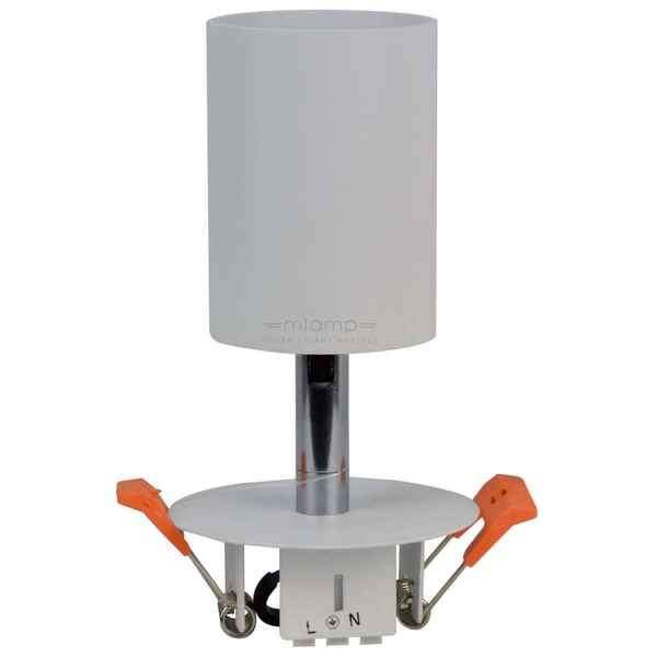 Wpust LAMPA sufitowa EYE FIT 9396 Nowodvorski podtynkowa OPRAWA metalowa tuba do zabudowy biała