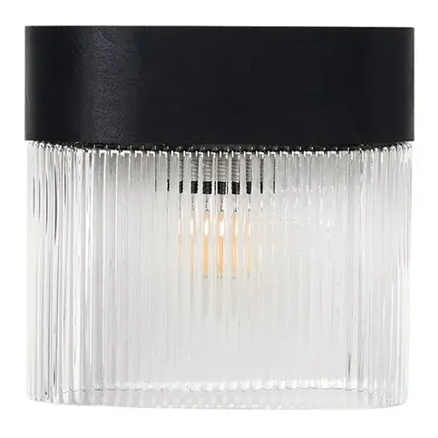 Kinkiet ścienny do salonu Flumina FLWA13000 drewniany czarny