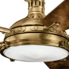 Sufitowa lampa z wiatrakiem na pilot Hatteras Bay mosiądz KLF-HATTERAS-BAY-56-BAB 1xLED 14W 3000K retro