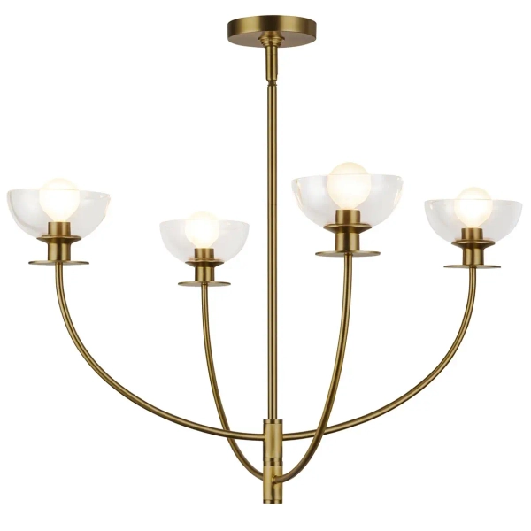 Designerski żyrandol Sylvia ALM-SYLVIA4-BG-CL do salonu złoty