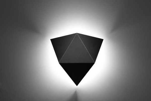 Kinkiet LAMPA ścienna SL.0421 geometryczna OPRAWA metalowa czarna