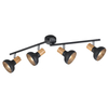 Suftowa lampa z regulacją PYRION DL032-81524 czarny drewniany